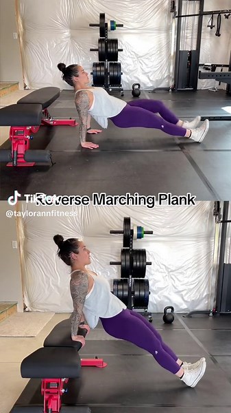 Desafía tu núcleo con el Reverse Marching Plank