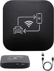 Amazon.com: Wireless CarPlay Adapter & Android Auto Wireless Adapter, Converts Wired to Wireless Plug and Play Auto Connect CarPlay Wireless Adapter Compatible with iPhone, Fit Factory Wired Carplay Car, Black : Electronics