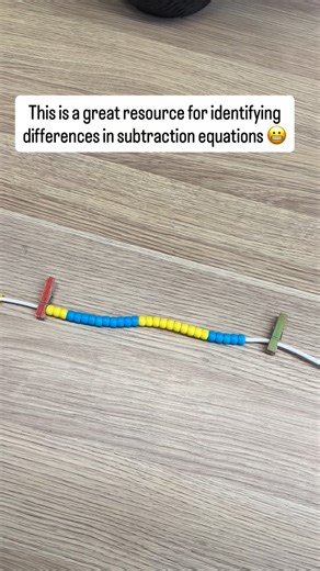 Using the LTD Beads is a great way to help students identify and visualise the difference in subtraction equations. By physically moving beads to represent each quantity, students can see how subtraction is about finding what’s left or how far apart two numbers are. This hands-on model supports understanding of ‘difference’ as both taking away and comparing, helping students move from concrete experiences to more abstract reasoning with subtraction. #themathematicsguy #ltdmathematics #education 