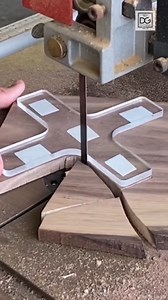 Using Acrylic Inlay Templates for Bold Wood Accents #flushtrim #inlays #woodworking | Designs by Donnie