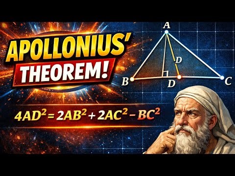 Apollonius’ Theorem Explained | Median Property in Triangle | JEE Maths | Yogender Singh