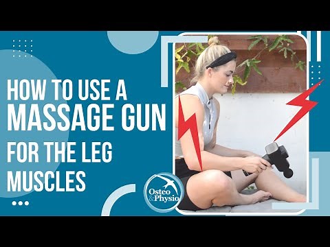 How to use a massage gun to release the lower leg muscles