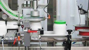 Delta Inline Spindle Capper with Pre-Spin Station & Cap Elevator - Protein Containers