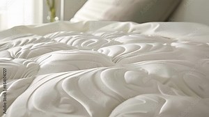 The raised repetitive pattern on these sheets adds a touch of dimension and tactile interest to the otherwise smooth fabric.