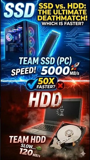 SSD vs HDD : The ultimate 2026 speed test! ( which is faster!)#ssd #hdd #gamingpc #technology#2026