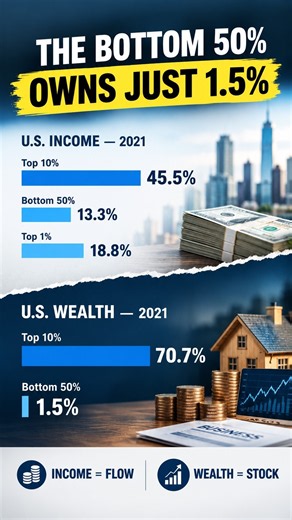 The Bottom 50% Owns Just 1.5% #economics #capital #education