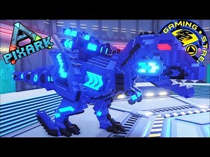 PixARK Skyward Mecha T-rex BOSS fights and Tek Replicator!! [RePuG PixARK 35]