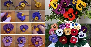 Pansy Flower Free Crochet Pattern
