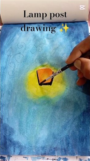 lamp post drawing and colouring 💡#art #diy