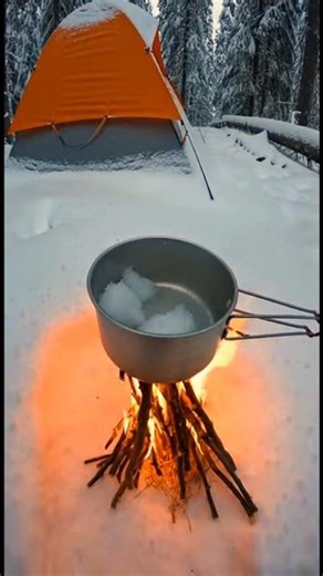 Snow Camping in the Wild ❄️