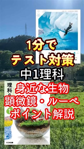 テストと受験を強く詳しくするあごなつ教室 on Instagram: "1分でテスト対策 中1理科・身近な生物・顕微鏡、ルーペ使い方ポイント解説 #中学生 #テスト対策 #テスト勉強 #理科 #生物"