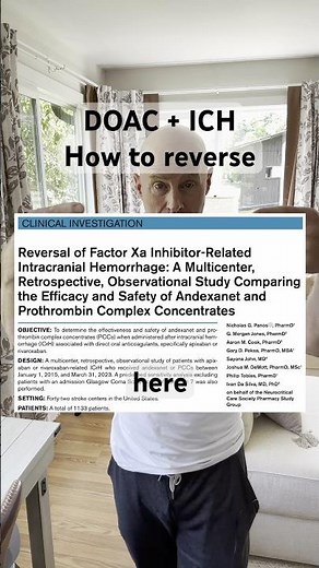 ICH on a DOAC? How to reverse anticoagulation #emergencymedicine #anticoagulants