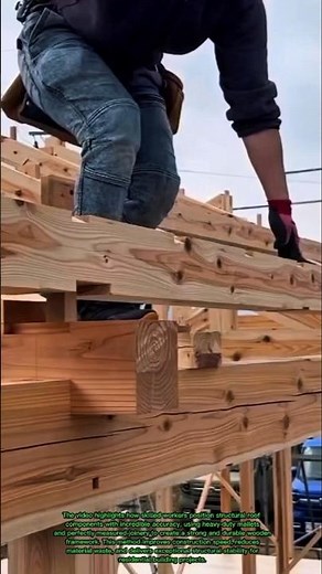 Insane Japanese Timber Framing Skills! Precision Roof Beam Installation That’s Next Level
