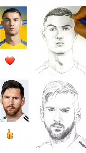 How to #drawing 🔥🤬#ronaldo vs#messi #art #portrait #drawing #sketch #viral #shots #art #short