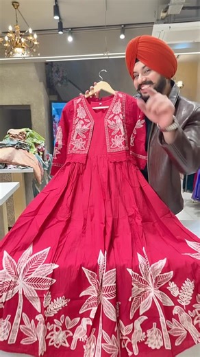 Label Amrita on Instagram: "Anaari Pure Cotton Indo Western Dress with embroidered Short Jacket IN0207 Follow @label_amrita for more design You can Purchase these trending designs on our Website WWW.LABELAMRITA.COM (link in Bio & Stories) Note- We Don’t take orders on Calls ,Whatsapp Or DM Shipping worldwide 🌍 Shipping free 🇮🇳 No COD"