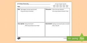 TV Show Review Writing Template