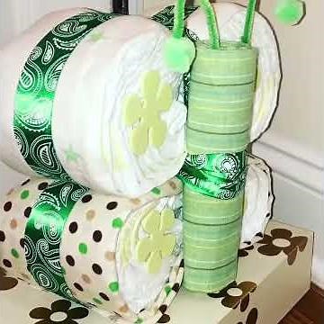 How to make a butterfly diaper cake
