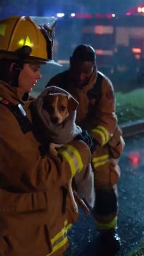 Dogs Getting Rescued By Firefighters #fyp #rescue #dogs #dogslover #firegighter
