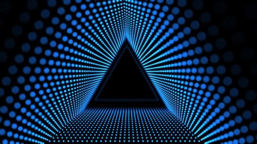 Triangle led tunnel | Premium Stock Video Footage