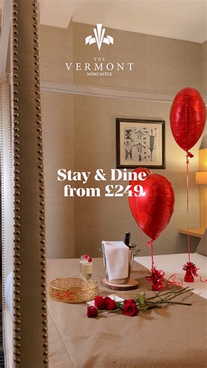 Valentine’s Stay & Dine at The Vermont Hotel 💖 Celebrate love in timeless style with a romantic Valentine’s escape in the heart of Newcastle ✨ From £249 for one night or £309 for two nights, enjoy an indulgent stay designed for romance, relaxation and unforgettable moments together. Your Valentine’s Celebration Package includes: 🏨 One or two-night stay for two 🍽 Dinner for two at Maven Restaurant, featuring a specially curated Valentine’s menu 🥐 Breakfast for two each morning Whether you’re 