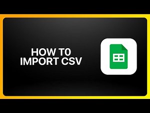 How To Import CSV Into Google Sheets 2025! Tutorial