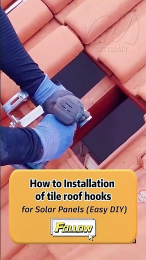 How to Install Tile Roof Hooks for Solar Panels (Easy DIY) ✅ #TileRoof #TileRoofHooks #solarDIY