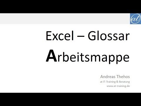 Excel Glossar - Arbeitsmappe