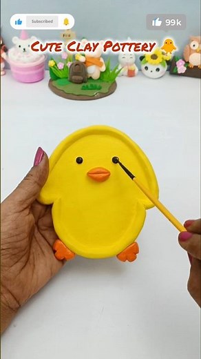 Cute Clay Pottery 🐥 | Easy Mini Pottery Idea | Simple Clay Craft for Beginners