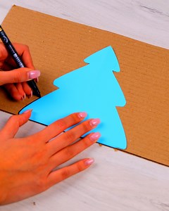 3D Christmas tree crafts from cardboard🎄✨