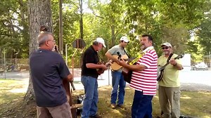 Dave Leatherman and Stone County, These guys are part of The Cumberland Highlanders Show on RFD. Vivian Pennington Hopkins captured this warm up for their set. Dave is another pioneer in Bluegrass and performs in Rosine, KY each year at the festival held at Bill Monroe's Homeplace. | The Bluegrass People