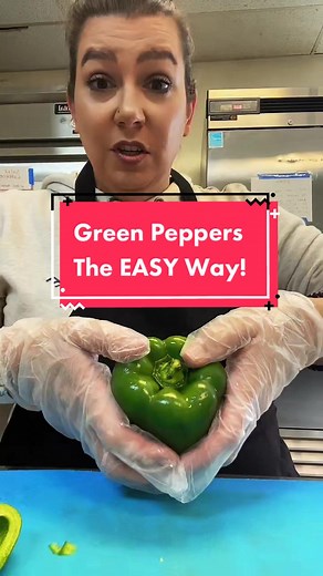 Easy Green Pepper Cutting Hack
