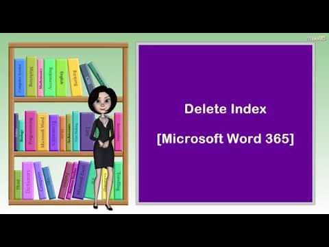 Delete Index I Microsoft Word 365