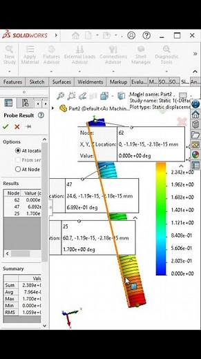 Torsion bar twist angle with solidworks simulation #solidworkstutorial