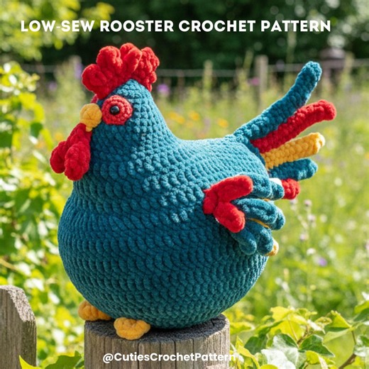 Rooster Crochet Pattern PDF | Amigurumi Rooster | Farm Animal Toy | US Terms | Instant Download - Etsy
