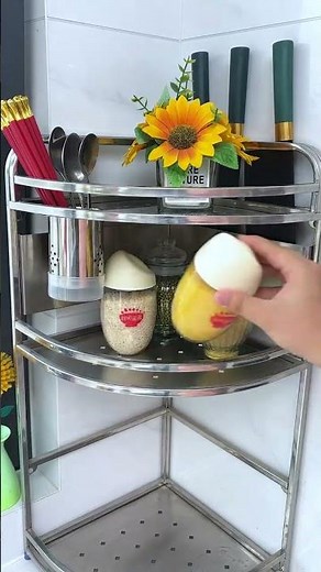 Must-Have Corner Spice Rack for Small Kitchens! 🧂 Space Saving Genius