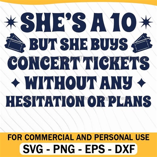 Funny Concert Tickets SVG | Spontaneous Lover Quote (digital Download) - Etsy