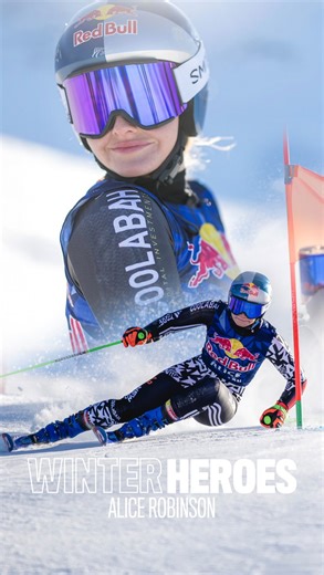Red Bull New Zealand on Instagram: "@alicerobins0n Giant Slalom Ski Racer, born for greatness ⛷️ From the quiet corners of New Zealand to the roar on the world stage — Clip in and witness Alice’s journey as she navigates the highs and lows of her monumental rise. Alice Robinson: Winter Heroes 🎥 Watch now on Red Bull TV - Link in bio #redbull #givesyouwiiings #energydrink #skiing #giantslalom"