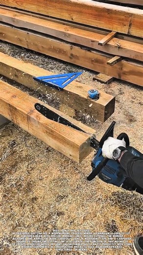 Smart Chainsaw Wood Cutting Technique | Accurate Timber Joint Method.