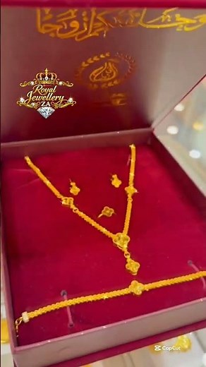 Luxury Gold-Plated Necklace & Bracelet Set – Elegant Bridal Jewelry #goldnecklace #gold #wedding