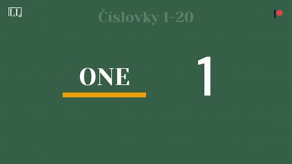 Anglické číslovky 0 - 20 (English numbers from 0 to 20)