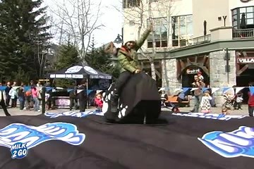 Ready for action? Check out this video of Sulan riding the Milk 2 Go mechanical cow at Telus Ski and Snowboard Festival in Whistler. | Milk2Go / Lait’s Go | Facebook