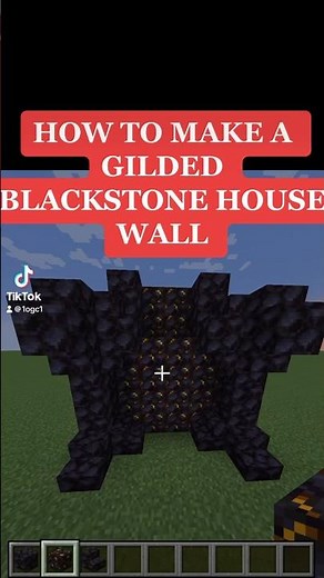 HOW TO BUILD GILDED BLACKSTONE HOUSE WALLS IN #minecraft