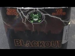 BLACKOUT 16 SHOT 200 GRAM FIREWORK CAKE BY PYRO DEMON FIREWORKS (NEW FOR 2023)