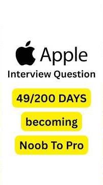 Day 49/200 of making you pro coder 💻 #coding #learntocode #apple #interviewquestions #dsa