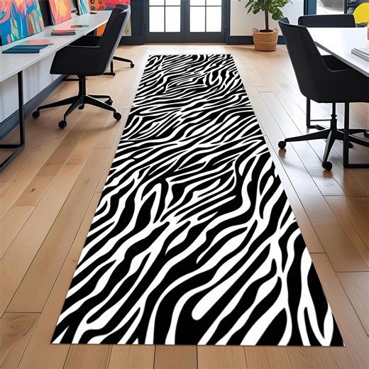 Zebra Print Rug: Modern Washable Non-slip Area Rug - Etsy