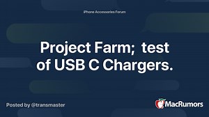 Project Farm;  test of USB C Chargers.