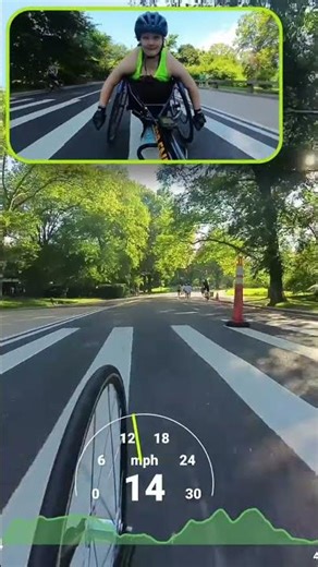 Central Park Race: Wheelchair Racer's Data View #shorts