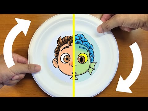 Funny Things！LUCA（Disney & Pixar）Face Changer Paper Plate Craft DIY Ideas with How to draw Luca