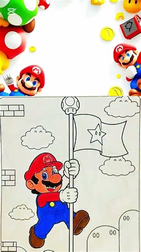 Super Mario adventure #coloring #shorts #mario #marioodyssey