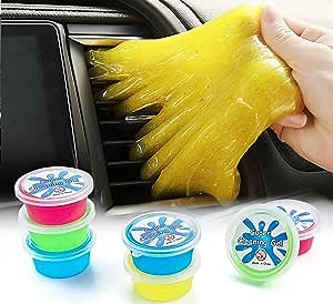 16 Pack Car Cleaning Gel, Car Cleaner Kit Supplies Automotive Dust Cleaning Mud Air Vent Interior Detailing Putty for Car Accessories, Keyboard Cleaner for Car Vents, PC, Laptops, Cameras-800g Total